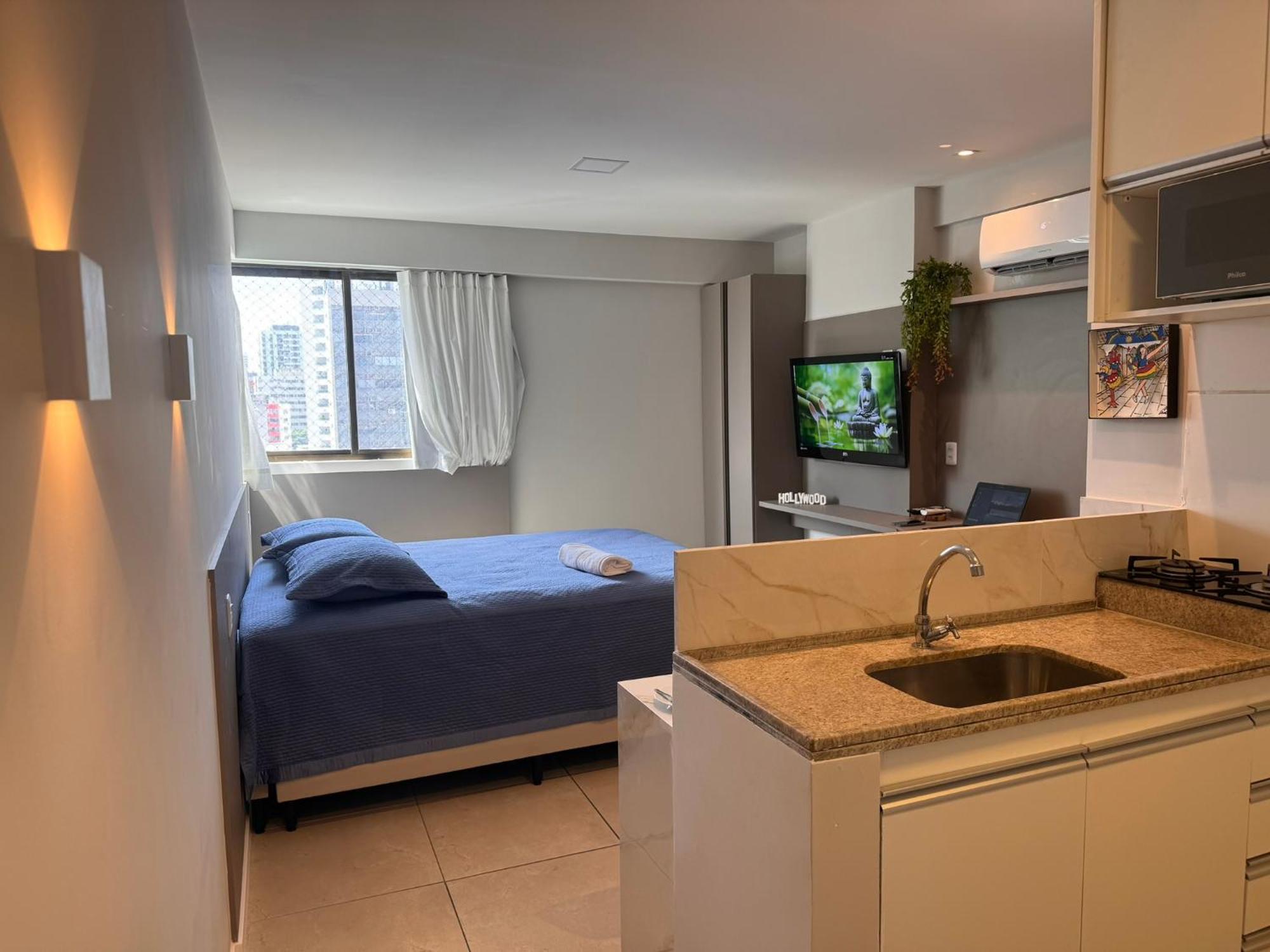 Flat Localizado A 200M Shopping Recife, Bem Perto Da Praia De Boa Viagem E Com Wi-Fi 400Mbps Extérieur photo